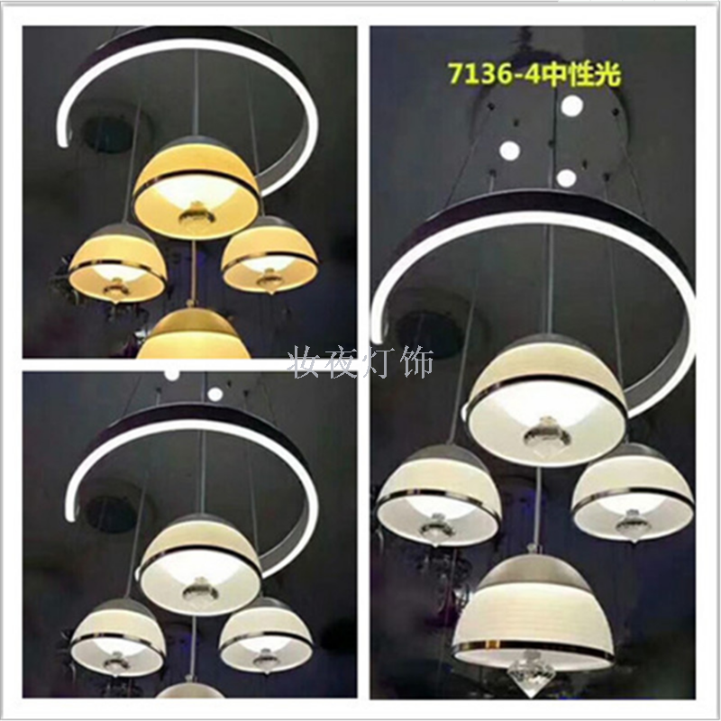 Led restaurant chandelier table lamp ceiling lamp 4 modern simple home lighting creative lamp
