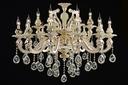 Luxurious European-style zinc alloy candle crystal chandelier lighting living room jade Villa penthouse floor lamp 12 6