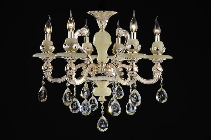 Luxurious European-style zinc alloy candle crystal chandelier lighting living room jade Villa penthouse floor lamp 8 Luxurious European-style zinc alloy candle crystal chandelier lighting living room jade Villa penthouse floor lamp 8