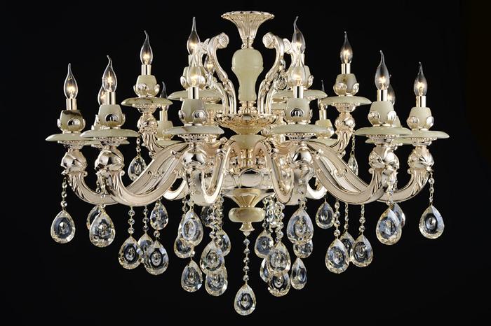 Luxurious European-style zinc alloy candle crystal chandelier lighting living room jade Villa penthouse floor lamp 8 Luxurious European-style zinc alloy candle crystal chandelier lighting living room jade Villa penthouse floor lamp 8