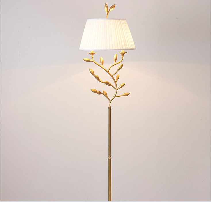 Full copper American rural floor lamp sitting room bedroom study floor lamp warm romantic European contracted floor lamp Full copper American rural floor lamp sitting room bedroom study floor lamp warm romantic European contracted floor lamp