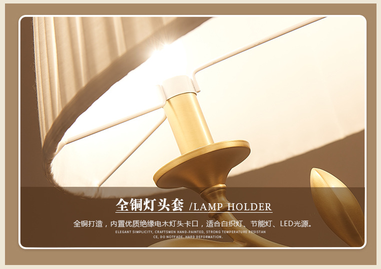 Full copper American rural floor lamp sitting room bedroom study floor lamp warm romantic European contracted floor lamp Full copper American rural floor lamp sitting room bedroom study floor lamp warm romantic European contracted floor lamp
