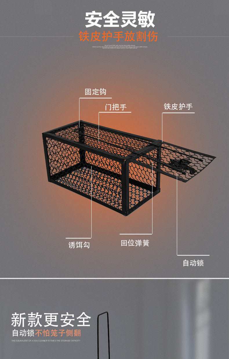 Factory Direct Sales of Household Catch Mouse Gadget Mouse-Trap-Door Mousetrap Mouse Gadget Mouse Trap Rat Trap Cage More Specifications Wholesale