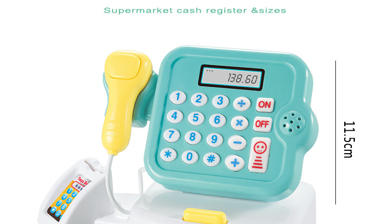 Children's Cash Register Toy Boys and Girls Play House Acoustic and Lighting Toys Simulation Scanner Supermarket Can Calculate Children's Cash Register Toy Boys and Girls Play House Acoustic and Lighting Toys Simulation Scanner Supermarket Can Calculate