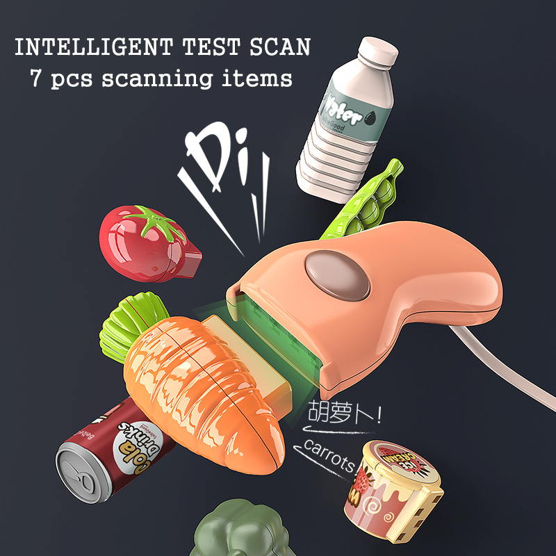 Cross-border intelligent simulation supermarket checkout play toy counter luxury cash Register combination suit children