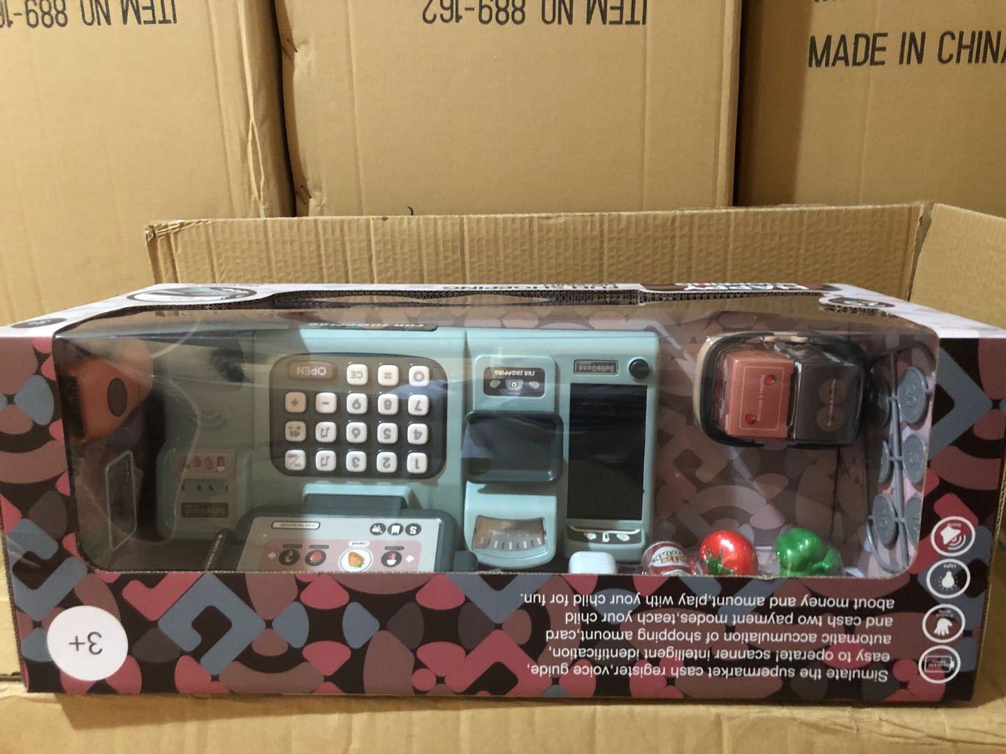 Cross-border intelligent simulation supermarket checkout play toy counter luxury cash Register combination suit children Cross-border intelligent simulation supermarket checkout play toy counter luxury cash Register combination suit children