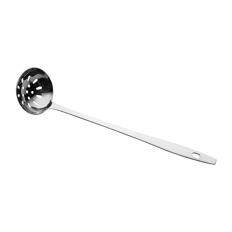 Stainless Steel Soup Ladle Domestic Hot Pot Kitchen Utensils for Colander Extra Thick Band Hook Hot Pot Spoon Long Handle Strainer and Soup Spoon