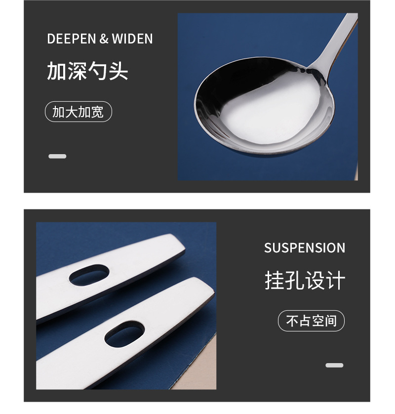 Stainless Steel Soup Ladle Domestic Hot Pot Kitchen Utensils for Colander Extra Thick Band Hook Hot Pot Spoon Long Handle Strainer and Soup Spoon Stainless Steel Soup Ladle Domestic Hot Pot Kitchen Utensils for Colander Extra Thick Band Hook Hot Pot Spoon Long Handle Strainer and Soup Spoon
