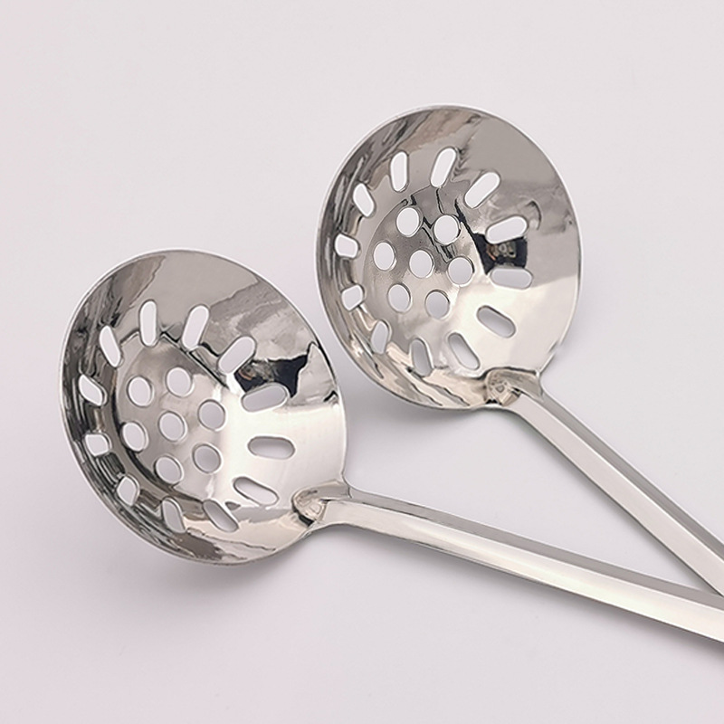 304 Non-Magnetic Stainless Steel Soup Ladle Hot Pot Spoon 6.7 Spoon Colander Household Hot Pot Restaurant Hot Pot Soup Ladle Colander
