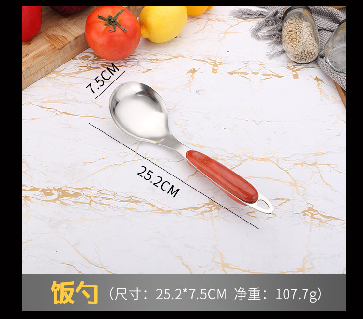 Stainless Steel Kitchenware Kitchen Home Cooking Spatula Colander Hanging Anti-Scald Handle Design Factory Wholesale Stainless Steel Kitchenware Kitchen Home Cooking Spatula Colander Hanging Anti-Scald Handle Design Factory Wholesale