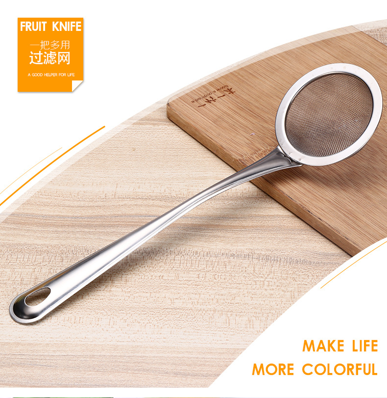 Stainless Steel Line Drain Noodle Strainer Household Kitchen Tools Deep Frying Hot Pot Colander Dreg Screening Strainer Large Strainer
