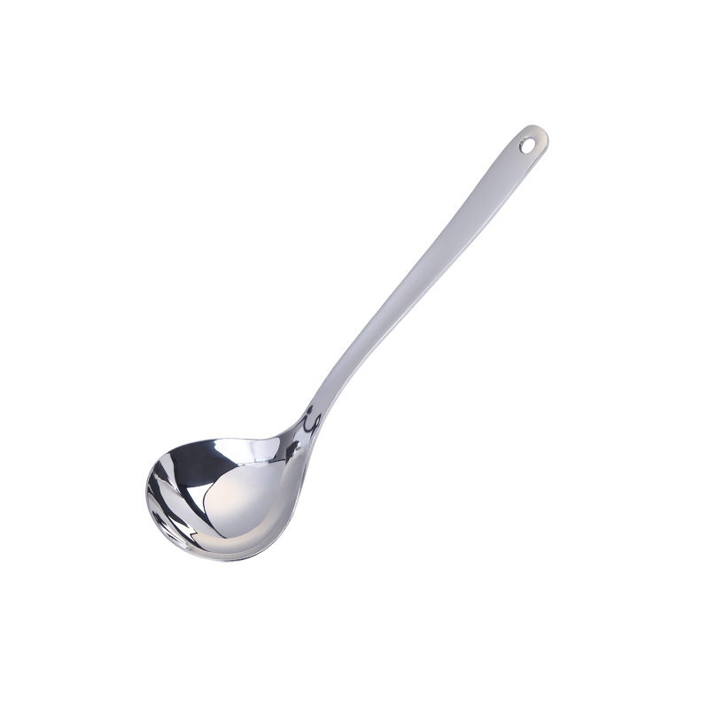 Factory Wholesale 304 Stainless Steel Household Soup Spoon Colander Suit Thickened Kitchen Cooking Tableware Hot Pot Soup Colander