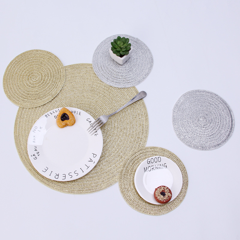 cotton yarn round table mat westernstyle food mat handwoven nonslip antisoup plate bowl mat cup heat insulation pad cotton yarn round table mat westernstyle food mat handwoven nonslip antisoup plate bowl mat cup heat insulation pad