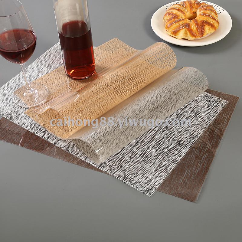 Simple Nordic style table mat hollow out PVC thickening western pad, waterproof, anti - slip and heat insulation Chinese pad can be customized