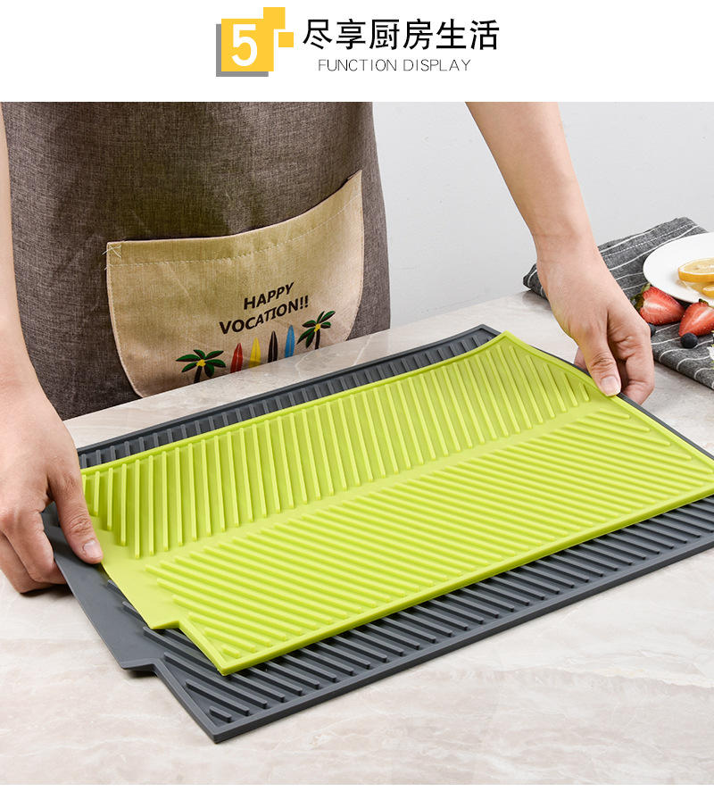 Amazon Storage plus-Sized Size Nordic Silicone Draining Pad Heat Insulation Coaster Kitchen Practical Sink Draining Mat Amazon Storage plus-Sized Size Nordic Silicone Draining Pad Heat Insulation Coaster Kitchen Practical Sink Draining Mat