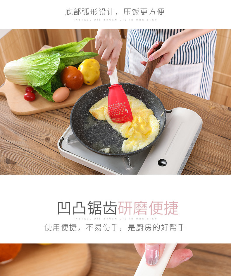 Kitchen Multi-Functional Grinding Spoon Mash Drain Colander Grinding Ginger and Garlic Spoon  Mashed Potatoes Spatula