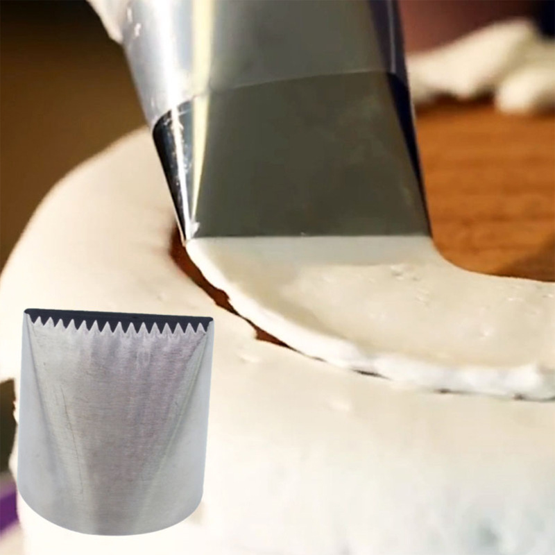 Large Stainless Steel Single-Sided Serrated Cream Spatula Decorating Nozzle Cream Cake Decoration Baking Tool Large Stainless Steel Single-Sided Serrated Cream Spatula Decorating Nozzle Cream Cake Decoration Baking Tool