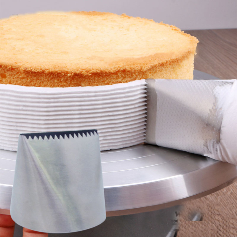 Large Stainless Steel Single-Sided Serrated Cream Spatula Decorating Nozzle Cream Cake Decoration Baking Tool Large Stainless Steel Single-Sided Serrated Cream Spatula Decorating Nozzle Cream Cake Decoration Baking Tool