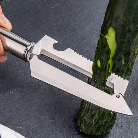 Thickened Stainless Steel Apple Peeler Fruit Knife Multifunction Paring Knife Cutting Lettuce Multi-Purpose Planer Scales Scraper