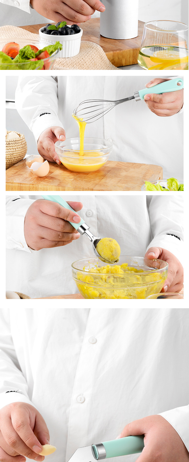Plastic Handle Paring Knife Bottle Opener Cheese Planer Kitchen Hardware Gadget 9-Piece Set