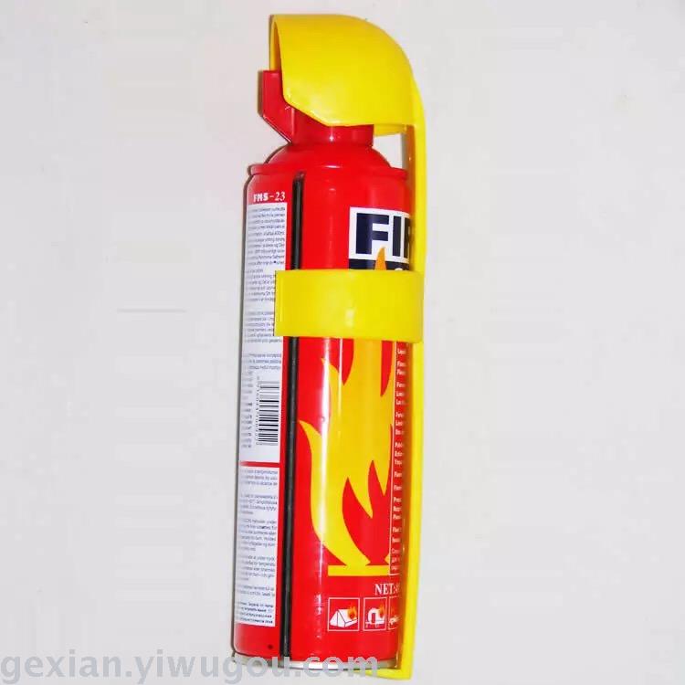 Car with a mini fire extinguisher foam