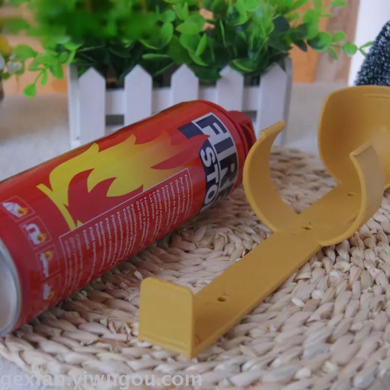 Car with a mini fire extinguisher foam