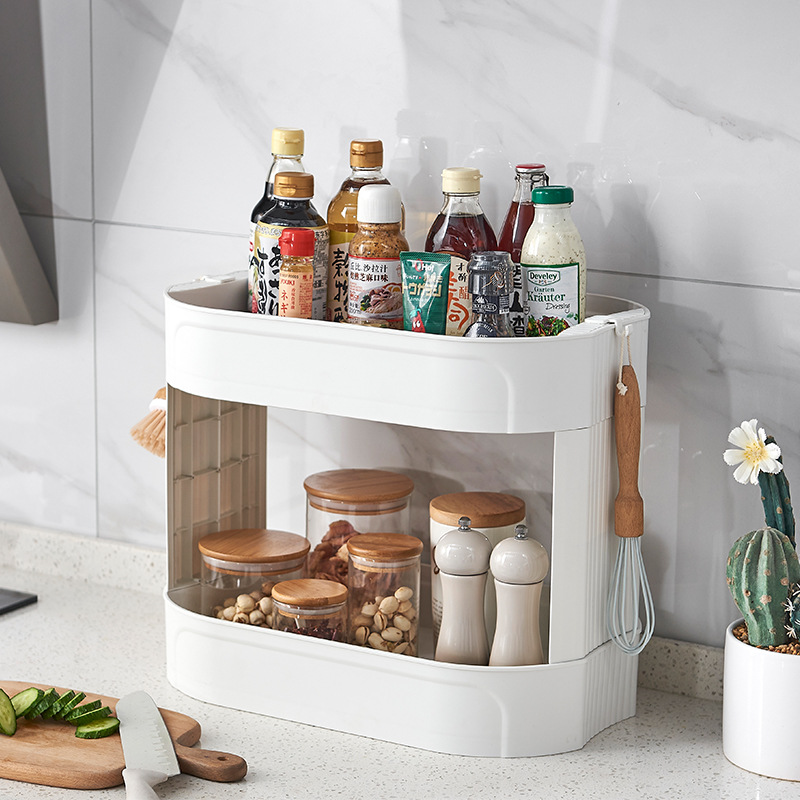 Kitchen Shelf Floor Multi-Layer Fruit and Vegetable Shelf Bathroom Trolley Bowl Storage Rack Snack Bathroom Storage Rack