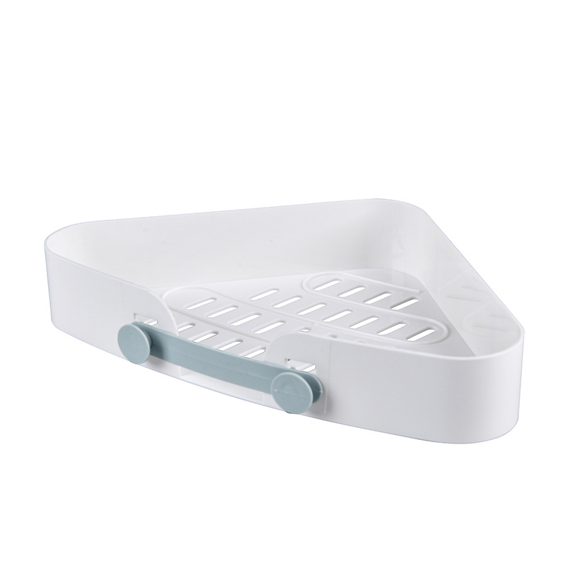 Wall-Mounted Hair Dryer Rack Plastic Soap Dish Plastic Wash-Basin Triangle Shelf Bathroom Sanitary Three-Piece Set 134