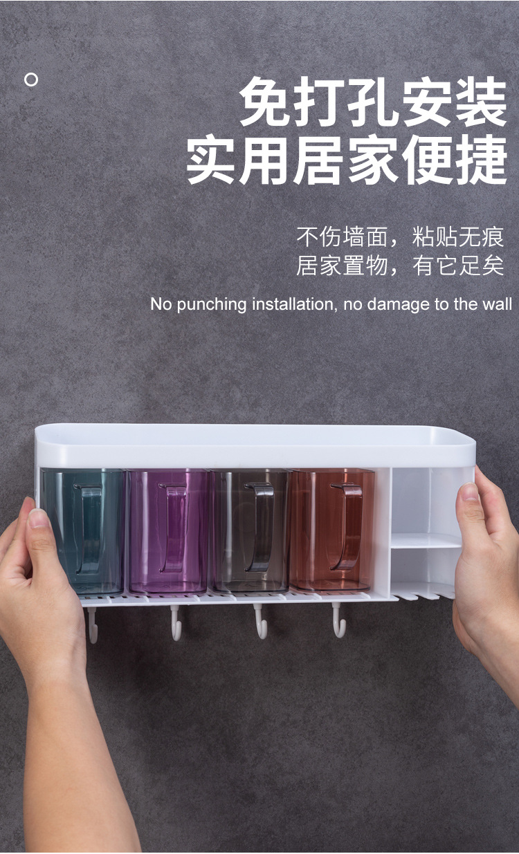 Bathroom Storage Storage Holder Shelf Bathroom Iron Storage Rack Toilet Washstand Punch-Free Wall-Mounted