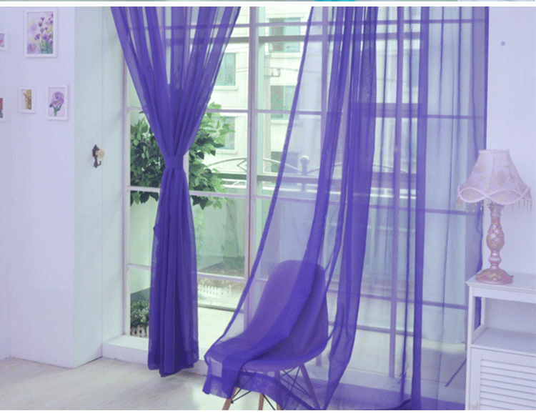  Wedding Solid Color Glass Screen Transparent Mesh Curtains Ready-Made Curtain Wholesale Cross