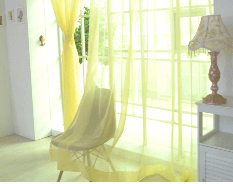  Wedding Solid Color Glass Screen Transparent Mesh Curtains Ready-Made Curtain Wholesale Cross