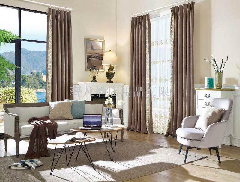 Zheng hao hotel supplies sunshade heat insulation sunscreen simple modern French window curtains piao full shade curtain cloth