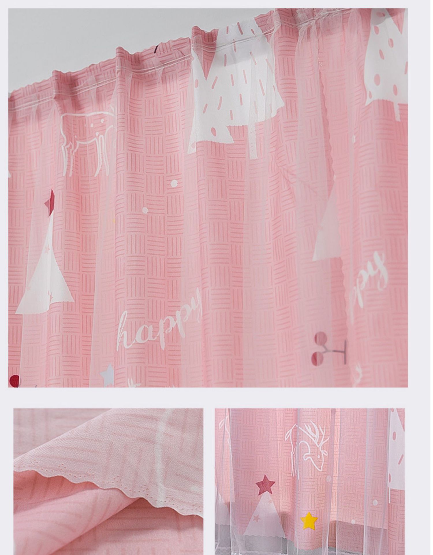 Hole-Free Velcro Shading Curtain Dormitory Bedroom Bay Window Kitchen Light Transmission Nontransparent Mesh Curtains Cloth Finished Wholesale Hole-Free Velcro Shading Curtain Dormitory Bedroom Bay Window Kitchen Light Transmission Nontransparent Mesh Curtains Cloth Finished Wholesale