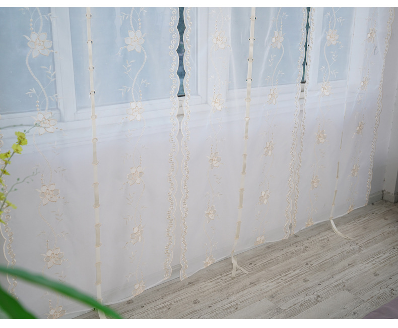 Factory Processing Custom Wholesale Bedroom Lifting Curtain Mesh Curtains Embroidered Living Room Window Screen Roman Curtains Curtain