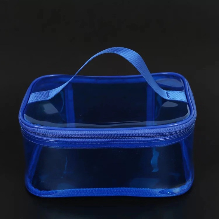 Factory Direct Sales Transparent PVC Cosmetic Storage Bag PVC Zipper Bag Plastic Packaging Bag Customizable Logo