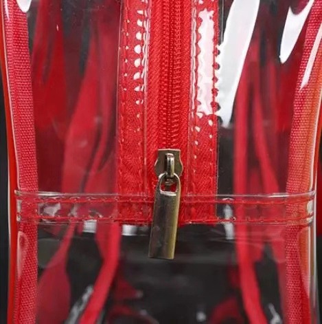 Factory Direct Sales Transparent PVC Cosmetic Storage Bag PVC Zipper Bag Plastic Packaging Bag Customizable Logo