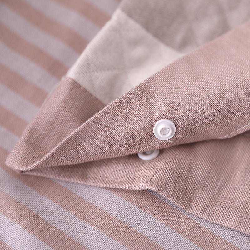 Two Gauze Pillowcase One-Pair Package Cotton Yarn Student Large Plaid Pillowcase Washed Cotton Pillowcase Spring and Summer