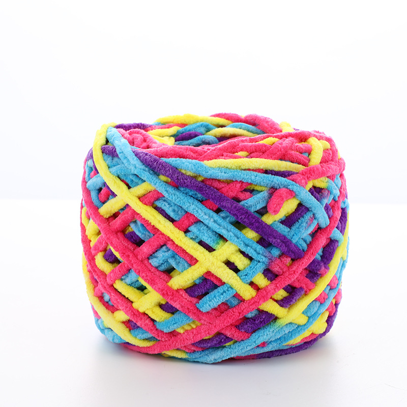 Qian Zhi Spinning Factory Direct Sales Ice Thread Scarf Scarf Thread Single Strand Ice Thread Coarse Yarn Slipper Thread Material Package