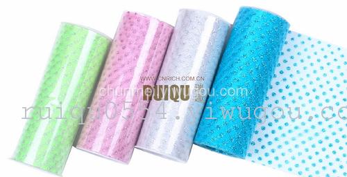 Flower package wedding decoration gift wrap yarn boutique IRA Kurgan sticking point 15cm*10Y