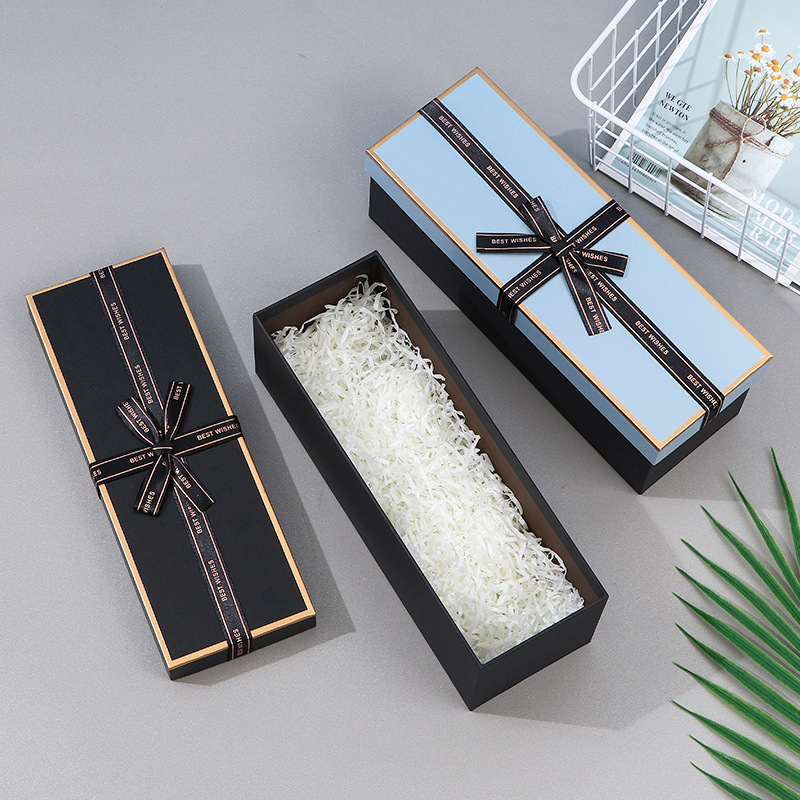 New Rectangular Bow Gift Bag Tiandigai Water Cup Perfume Packaging Paper Box Umbrella Storage Gift Box