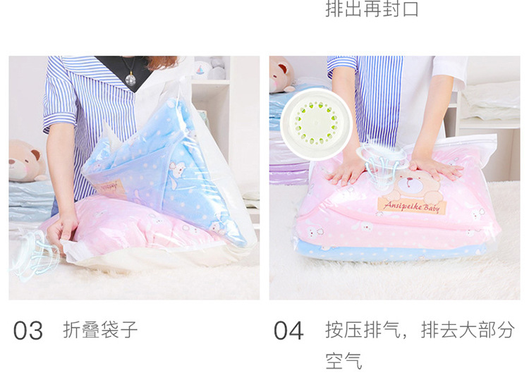 Compression Bag No Pumping Storage Bag Thickened ThreeDimensional Clothes Finishing Packaging Vacuum Bag OEM Custom