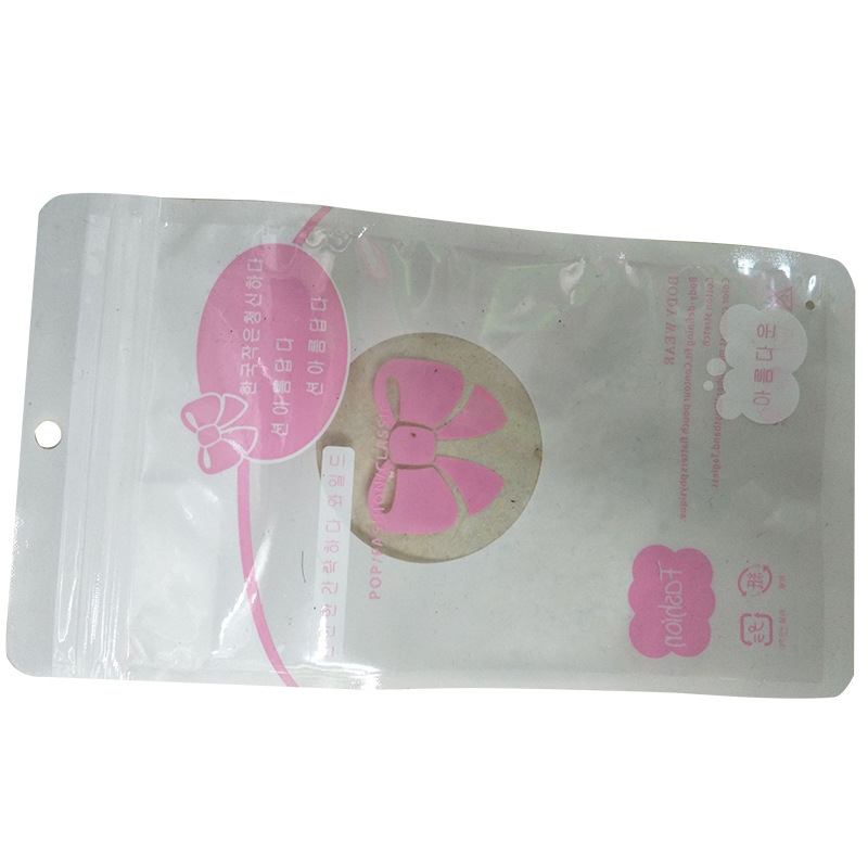 OPP Clothing Warning Printed Bag PE Self-Sealing Zipper Bag Composite Handbag CPE Packaging Plastic under-Cut Bag