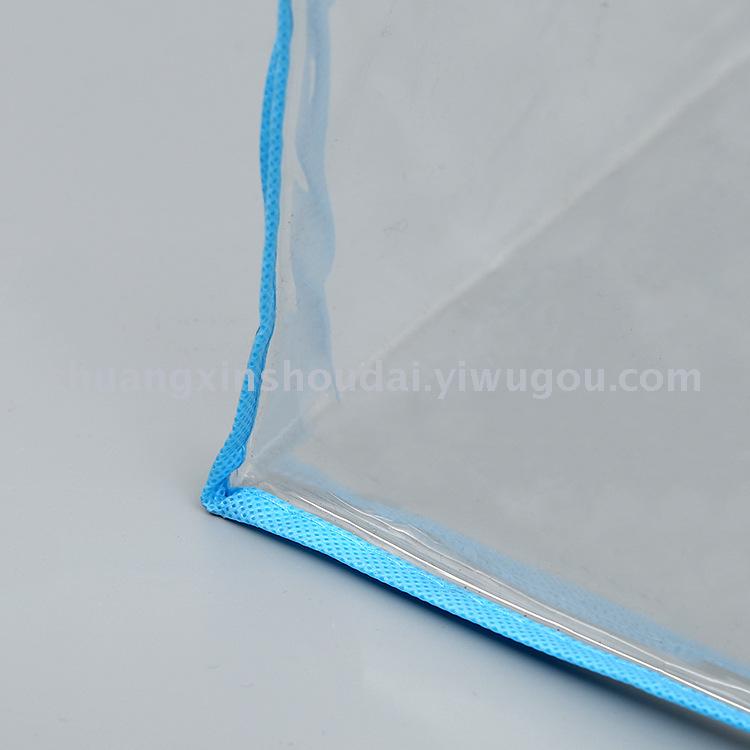 Customized home textile packaging blanket plastic bag PVC handbag transparent bag zipper bag