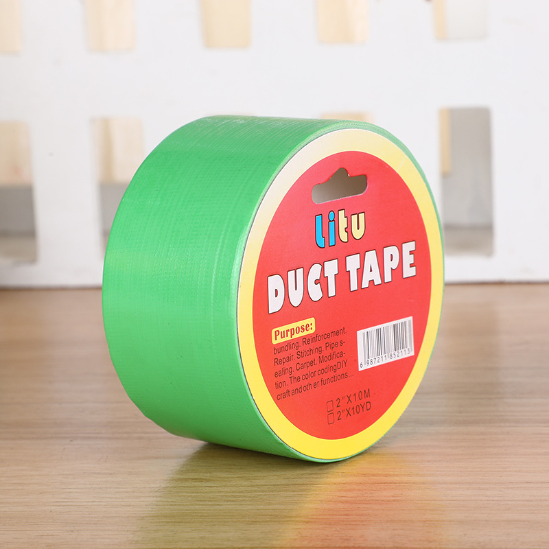 Factory Direct Supply Pure Color Polyester Yarn Simple Hot Melt Adhesive Duct Tape Creative Single-Sided Hot Melt Adhesive PE Adhesive Tape