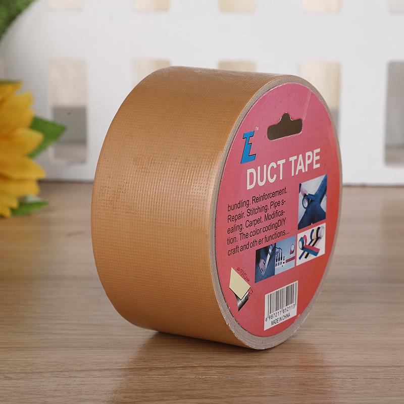 Factory Direct Supply Pure Color Polyester Yarn Simple Hot Melt Adhesive Duct Tape Creative Single-Sided Hot Melt Adhesive PE Adhesive Tape