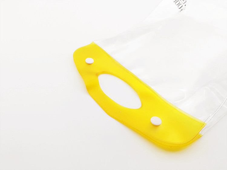 PVC shampoo shower gel packaging bag transparent PVC tote bag custom button three-dimensional plastic PVC bag