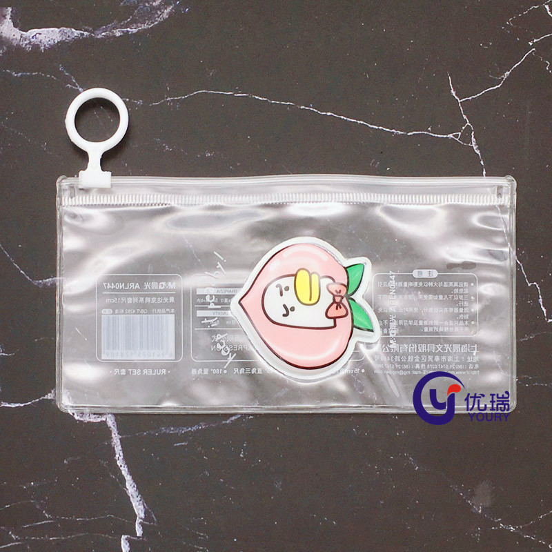 Manufacturer's custom PVC baby diaper bag transparent PVC clothing zipper bag environmental protection fantasy PVC bag