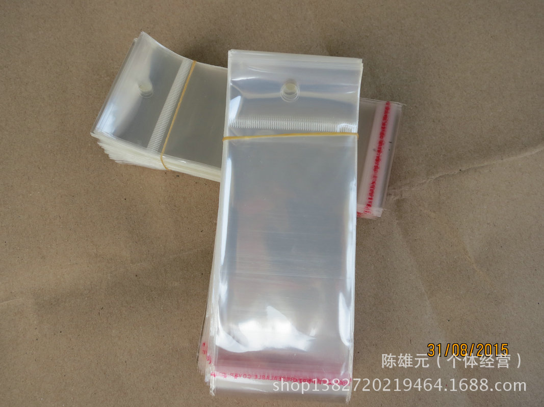New Wholesale Transparent OPP Sealed Bag 6*15 Chuck Self-Adhesive Bag Multi-Purpose Plastic Sealed Bag Spot