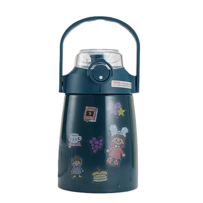 Cup Large Capacity Straw Style Portable and Cute Internet Celebrity Big Belly Drinking Cup Large Children Cup 304 Kettle