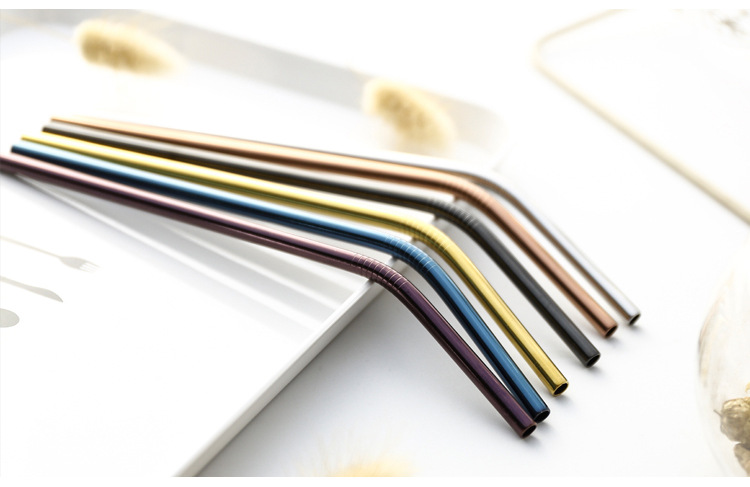Steel Straw TitaniumPlated Color Cocktail Drinking Straw Food Grade Metal Children Milk Tea Thick Straw Manufacturer Steel Straw TitaniumPlated Color Cocktail Drinking Straw Food Grade Metal Children Milk Tea Thick Straw Manufacturer